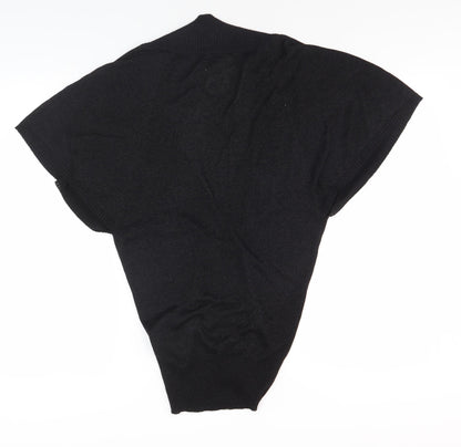 Womens UK Size M ICHI Black Basic Blouse