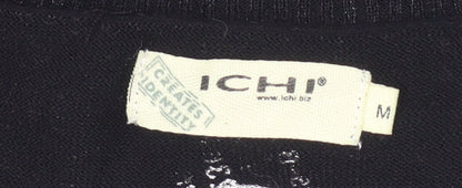 Womens UK Size M ICHI Black Basic Blouse