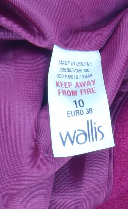 Womens UK Size 10 Wallis Red Pea Coat