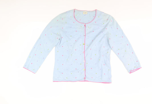 Womens UK Size M Viyella Blue Cardigan Jumper