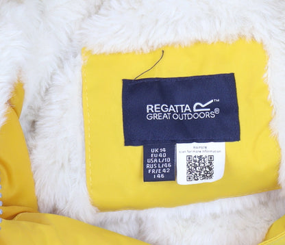 Womens UK Size 14 Regatta Yellow Rain Coat