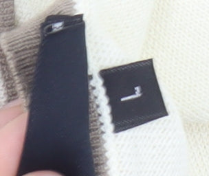 Gabicci Men's Ivory V-Neck Vest, Large, Cotton Blend