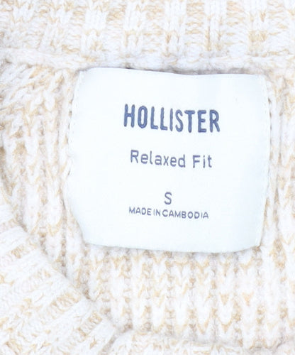 Womens UK Size S Hollister Beige Pullover Jumper