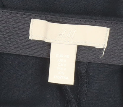 Womens UK Size 12 H&M   Black Trousers