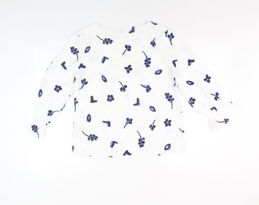Womens UK Size 8 French Connection White Basic Blouse