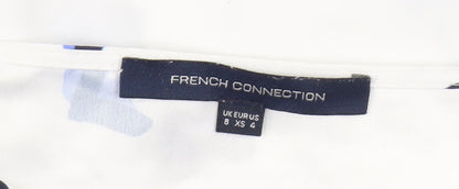 Womens UK Size 8 French Connection White Basic Blouse