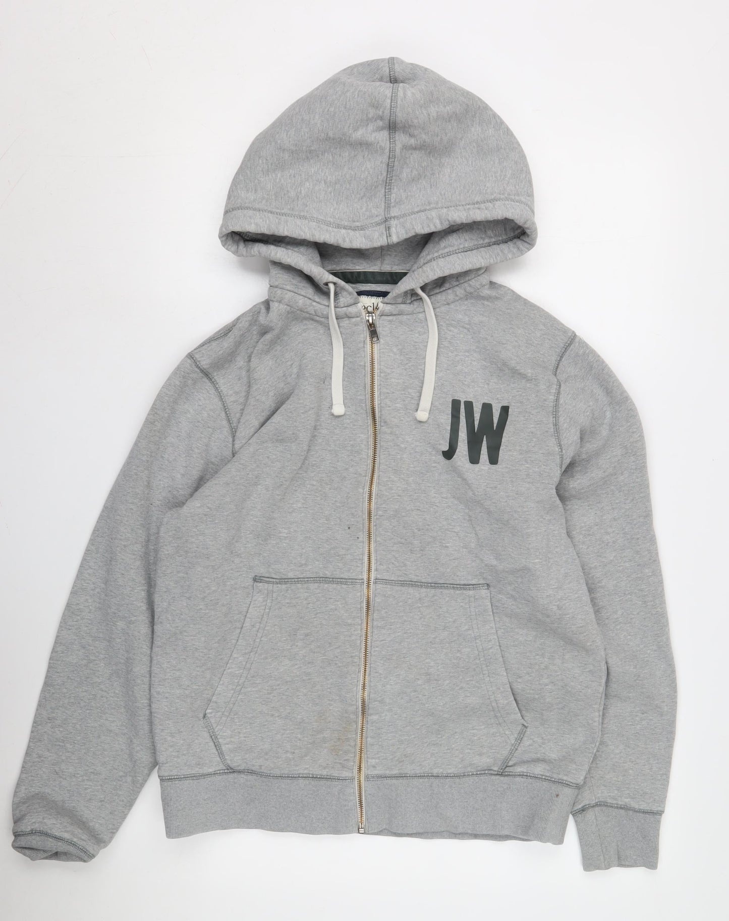 Mens UK Size M Jack Wills Grey Full Zip Hoodie