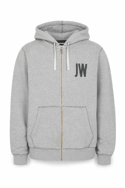 Mens UK Size M Jack Wills Grey Full Zip Hoodie