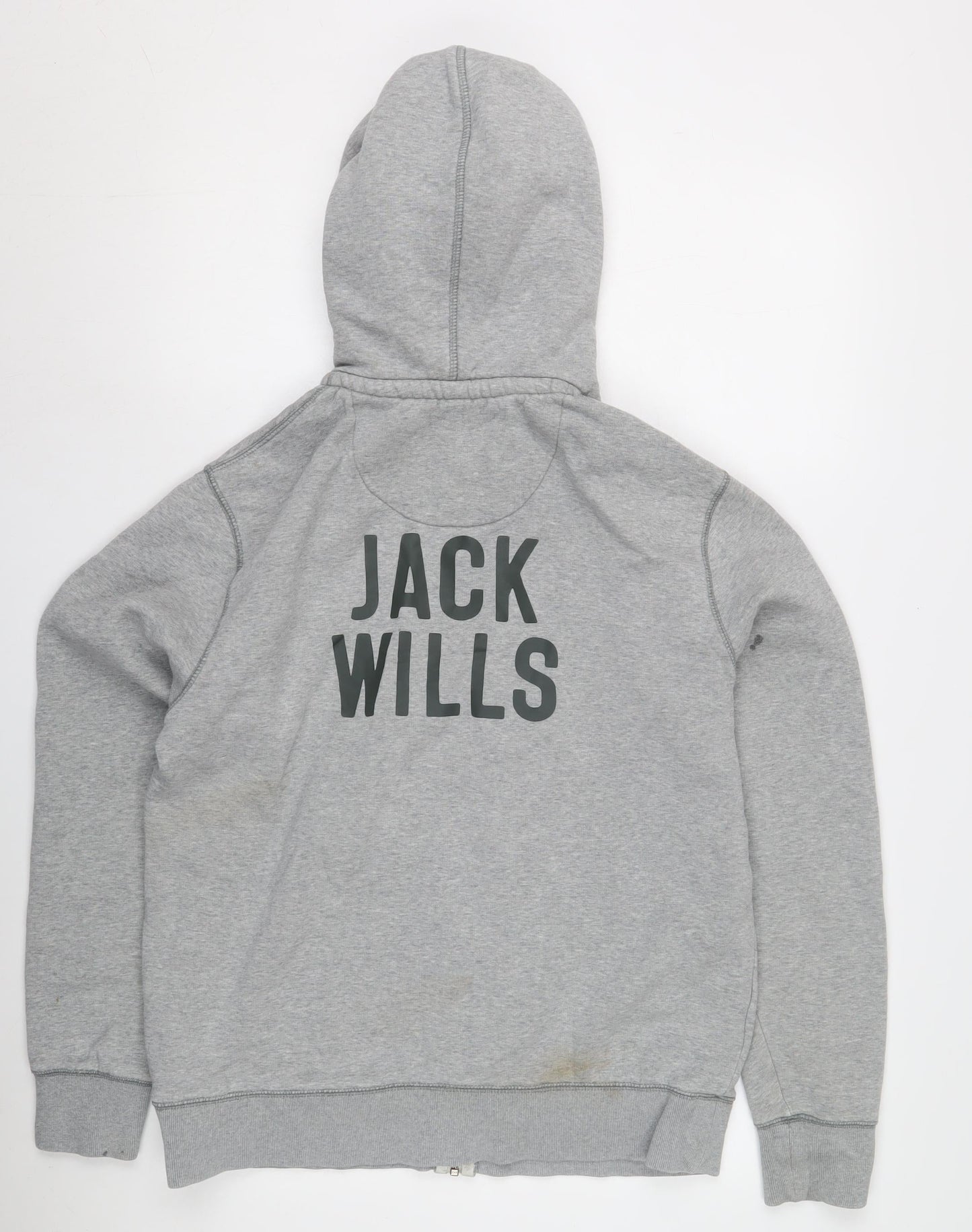 Mens UK Size M Jack Wills Grey Full Zip Hoodie