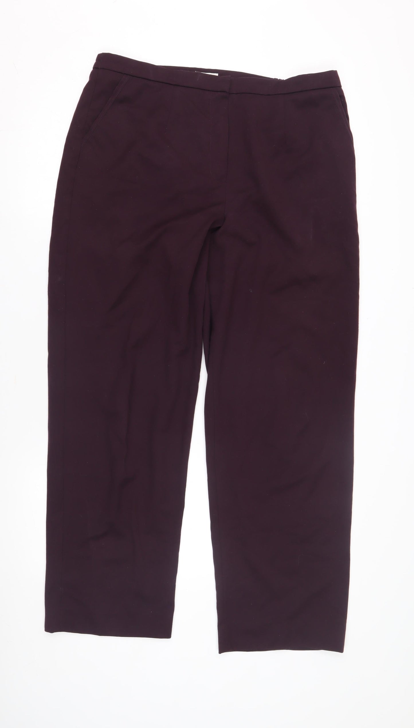 Womens UK Size 16 Eastex Regular Fit Casual Purple Trousers