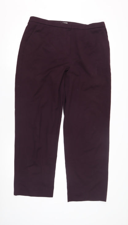 Womens UK Size 16 Eastex Regular Fit Casual Purple Trousers