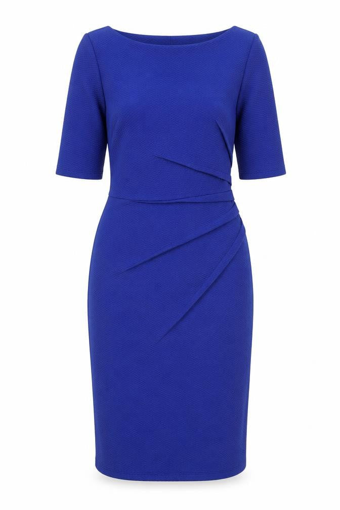 W9 Women's Blue Sheath Dress Size 10 Elegant Workwear