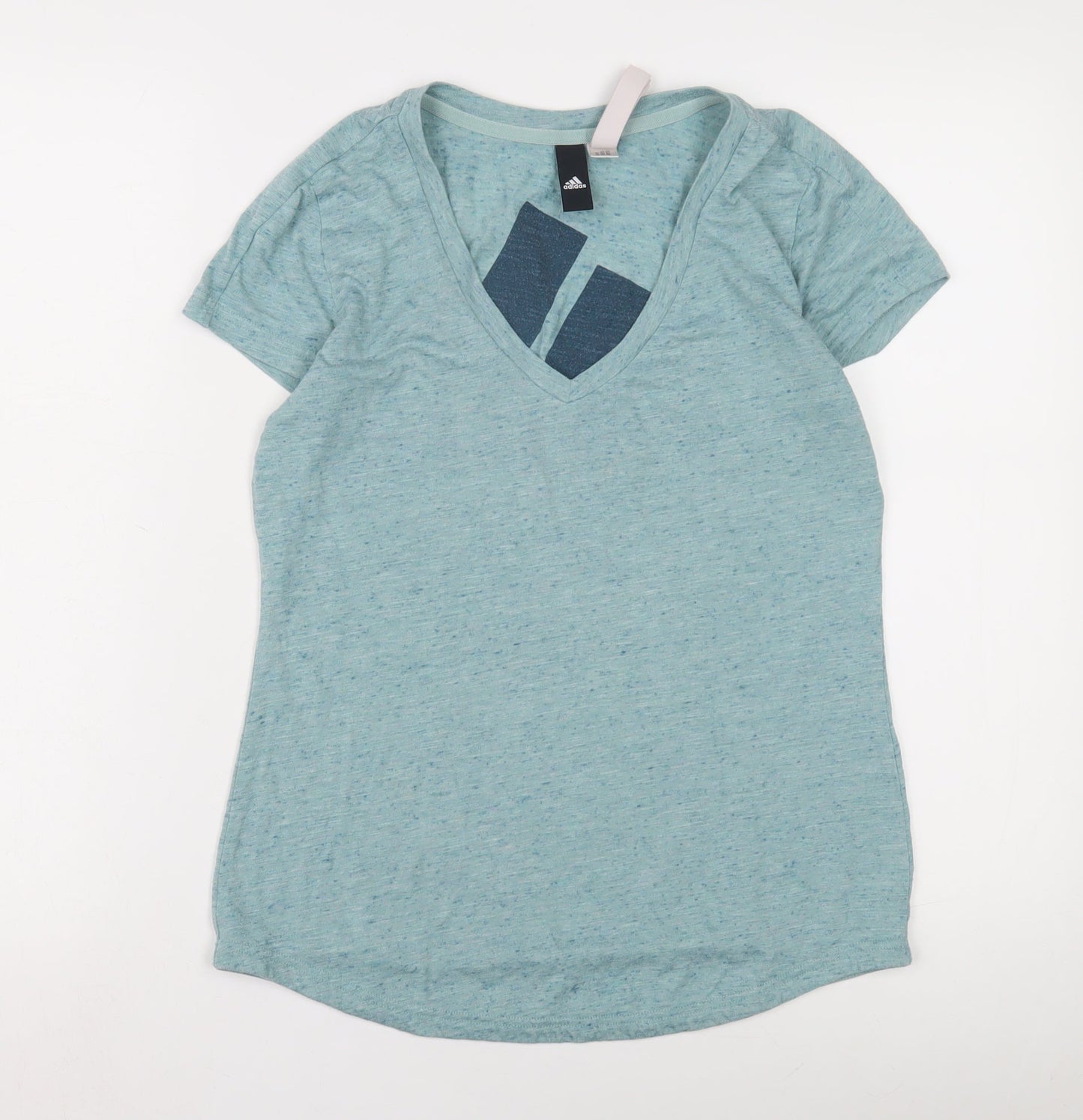 Adidas Women's Blue V-Neck T-Shirt Size 6