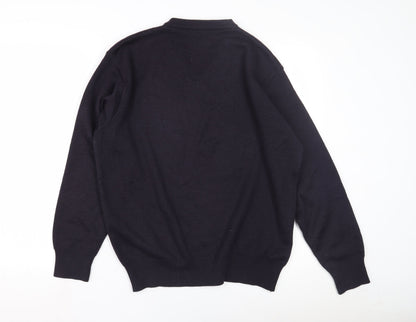 Adolfo Men's Black M Pullover V-Neck Jumper
