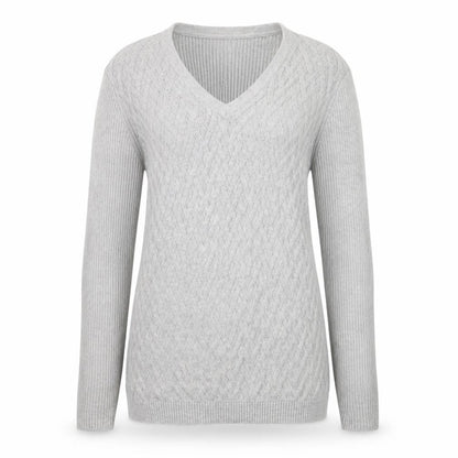 Womens UK Size 8 Lands' End Grey Pullover Jumper