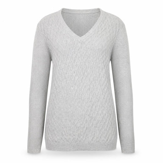 Womens UK Size 8 Lands' End Grey Pullover Jumper