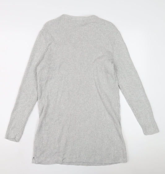 Lands' End Women's Grey V-Neck Pullover Jumper Size 8