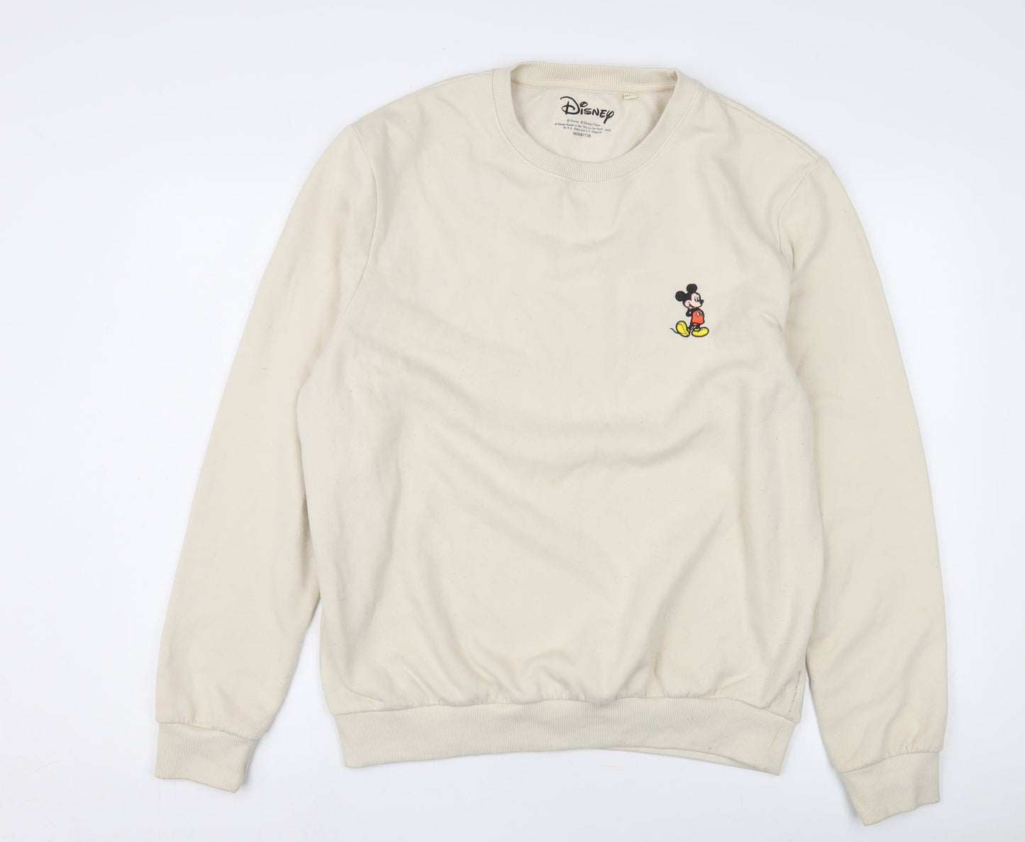 Unisex Adults UK Size XL Disney Beige Pullover Sweatshirt