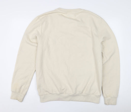 Unisex Adults UK Size XL Disney Beige Pullover Sweatshirt