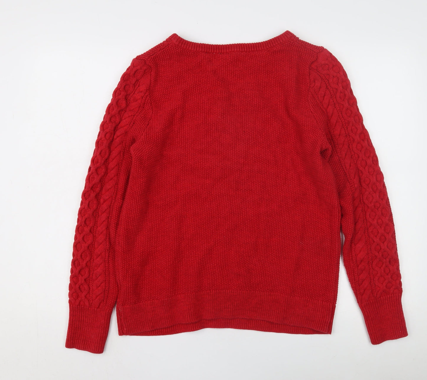 Gap Women's Red Cable-Knit Pullover Jumper - L