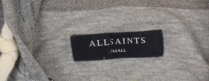 Mens UK Size S AllSaints Grey Full Zip Hoodie