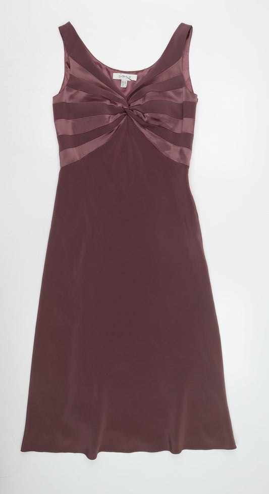 Dusk Women's Purple Midi Satin Sheath Dress UK 12