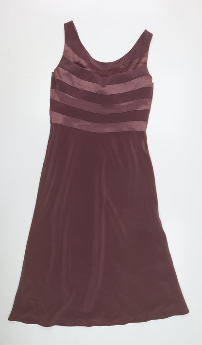 Dusk Women's Purple Midi Satin Sheath Dress UK 12