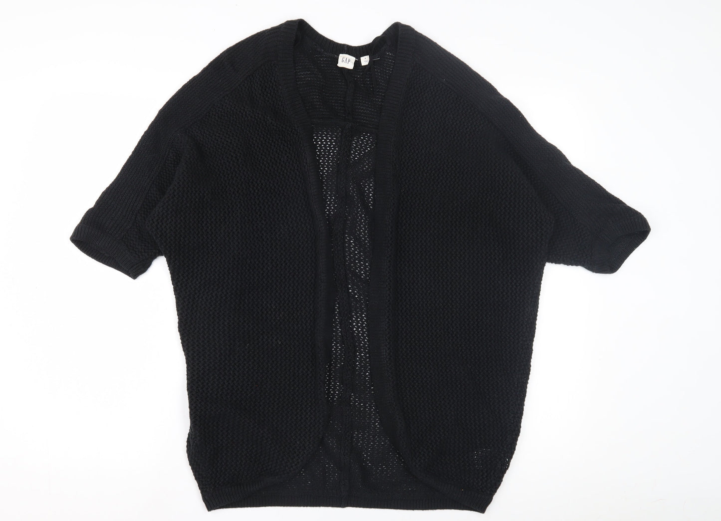 Gap Women's Black Open-Knit Cardigan M