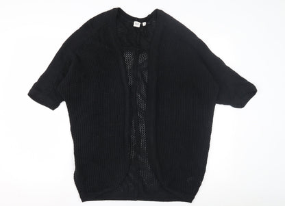 Gap Women's Black Open-Knit Cardigan M