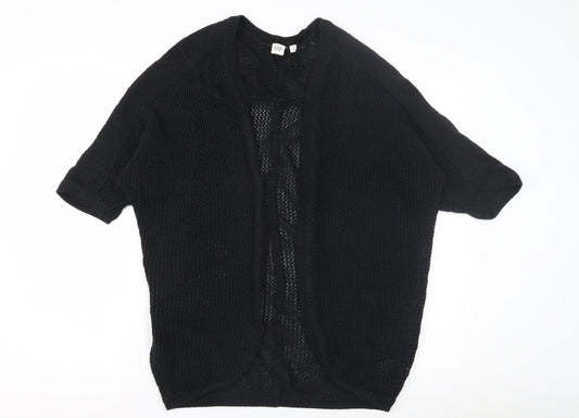 Gap Women's Black Open-Knit Cardigan M