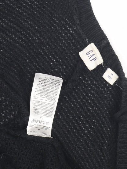Gap Women's Black Open-Knit Cardigan M