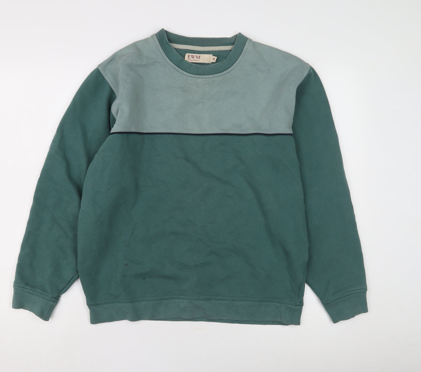 Mens UK Size M EWM Green Pullover Sweatshirt