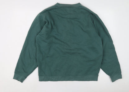 Mens UK Size M EWM Green Pullover Sweatshirt