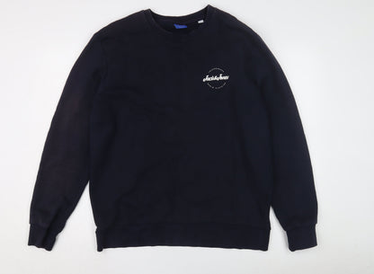 Mens UK Size XL JACK & JONES Black Pullover Sweatshirt