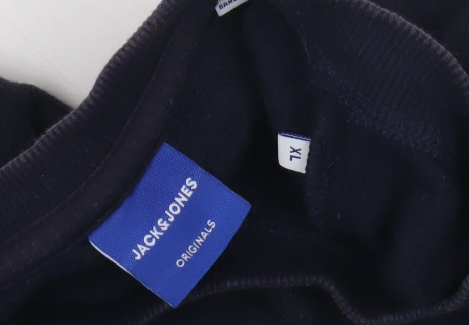 Mens UK Size XL JACK & JONES Black Pullover Sweatshirt