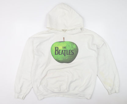 The Beatles Unisex Pullover Hoodie White L Music