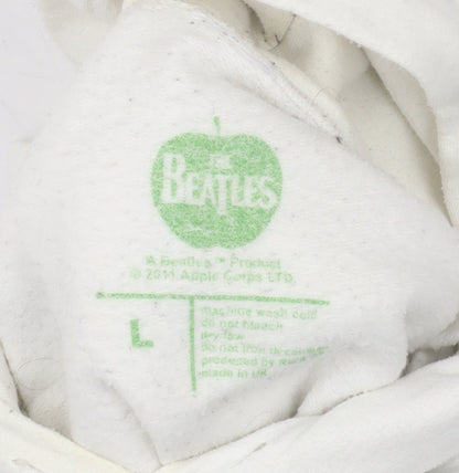 The Beatles Unisex Pullover Hoodie White L Music