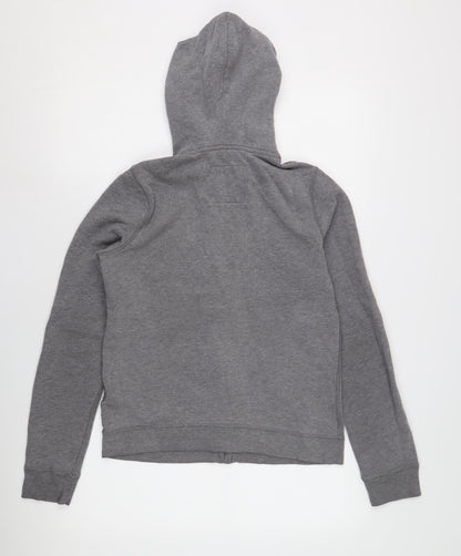 Hollister Women's Grey Full Zip Hoodie, Size M