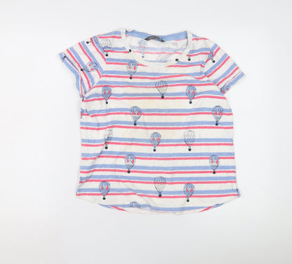 Womens UK Size 10 Laura Ashley Multicoloured Basic T-Shirt