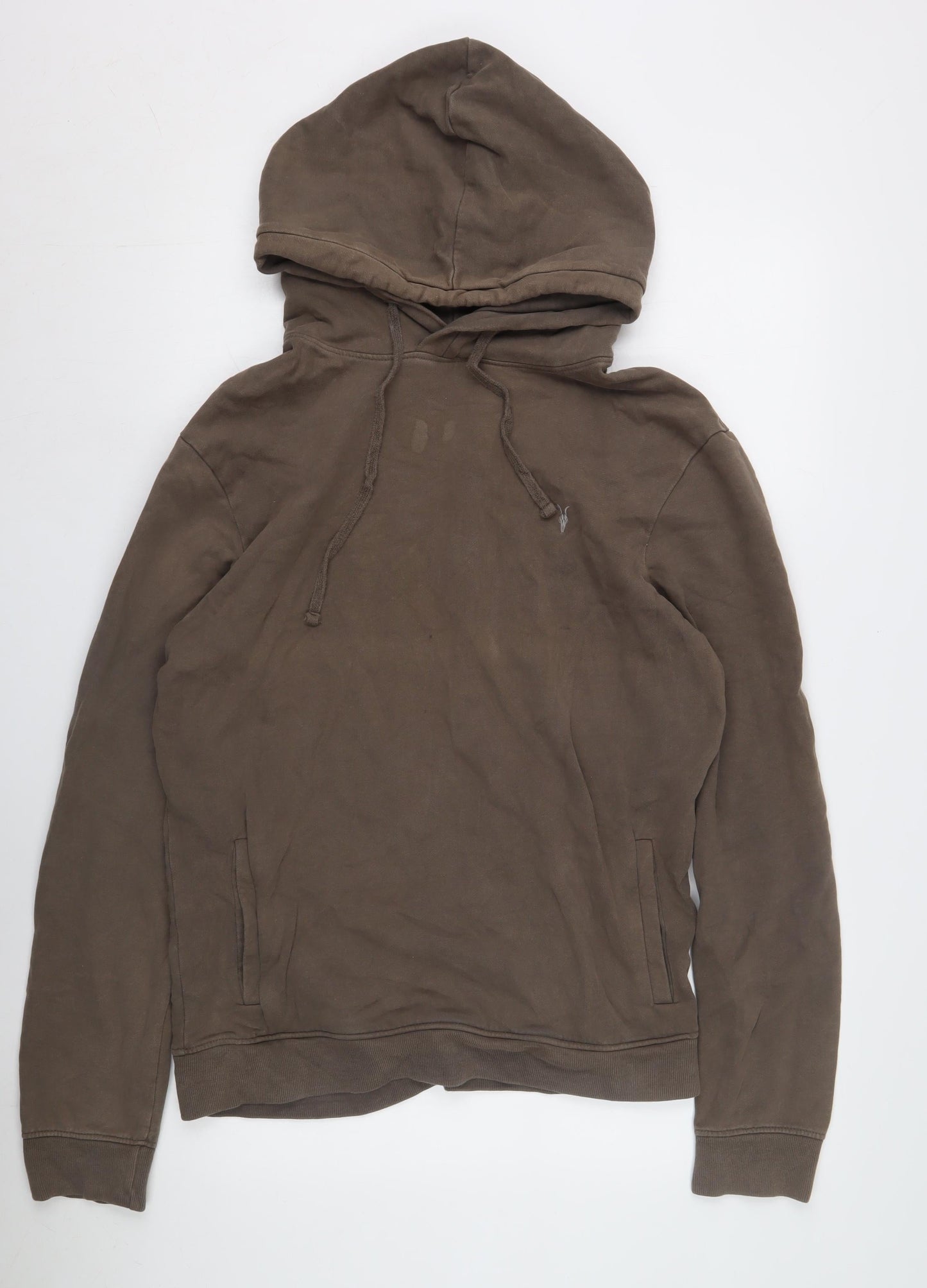 Mens UK Size S AllSaints Brown Pullover Hoodie