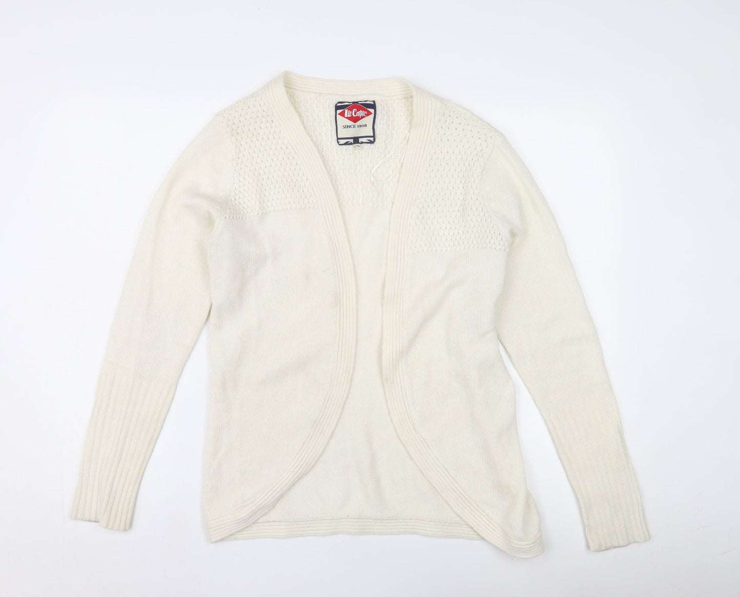 Lee Cooper Women's Ivory Cardigan 12 V-Neck