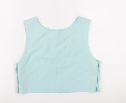 Womens UK Size 10 Laura Ashley Blue Cropped Blouse