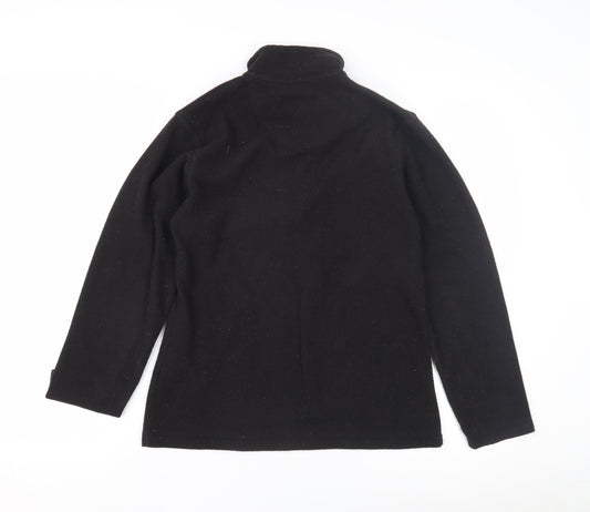 Regatta Women's Black Henley Zip Sweatshirt Size 8