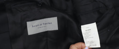 Scott & Taylor Men's Black Formal Suit Jacket 50