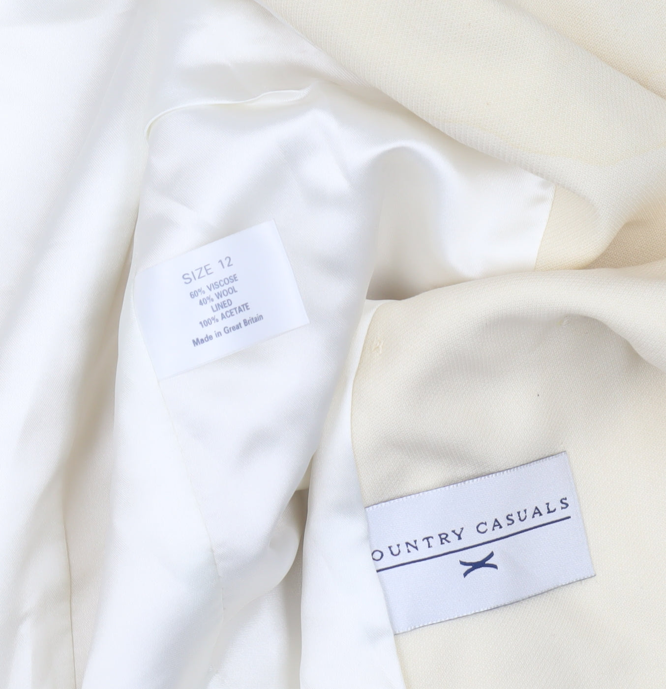 Country Casuals Women's Ivory Blazer Size 12