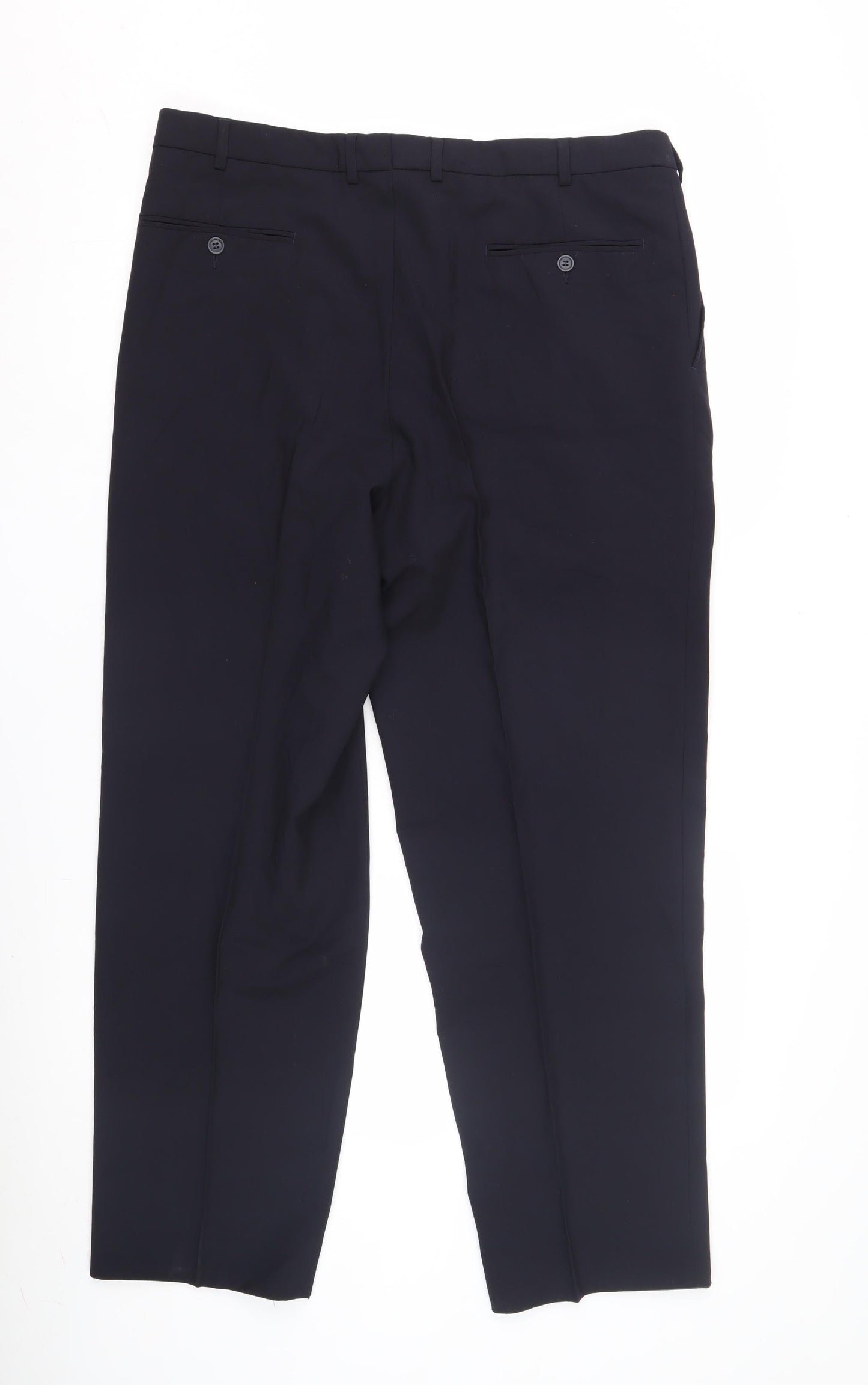 Mens UK Size 38S Ciro Citterio Slim Fit Dress Pants Black Trousers