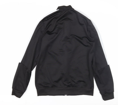 Puma Boys Black Track Jacket - Large, Hooded, Polyester