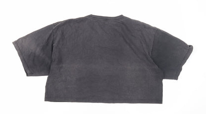 Unisex Adults UK Size L Hard Rock Cafe Black Cropped T-Shirt