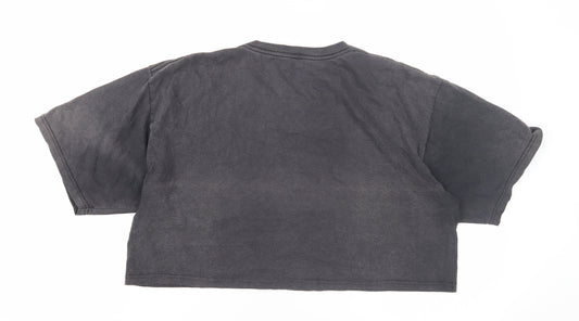 Unisex Adults UK Size L Hard Rock Cafe Black Cropped T-Shirt