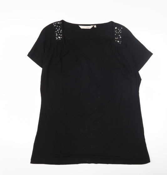 EWM Women's Black Plus Size Sequin T-Shirt
